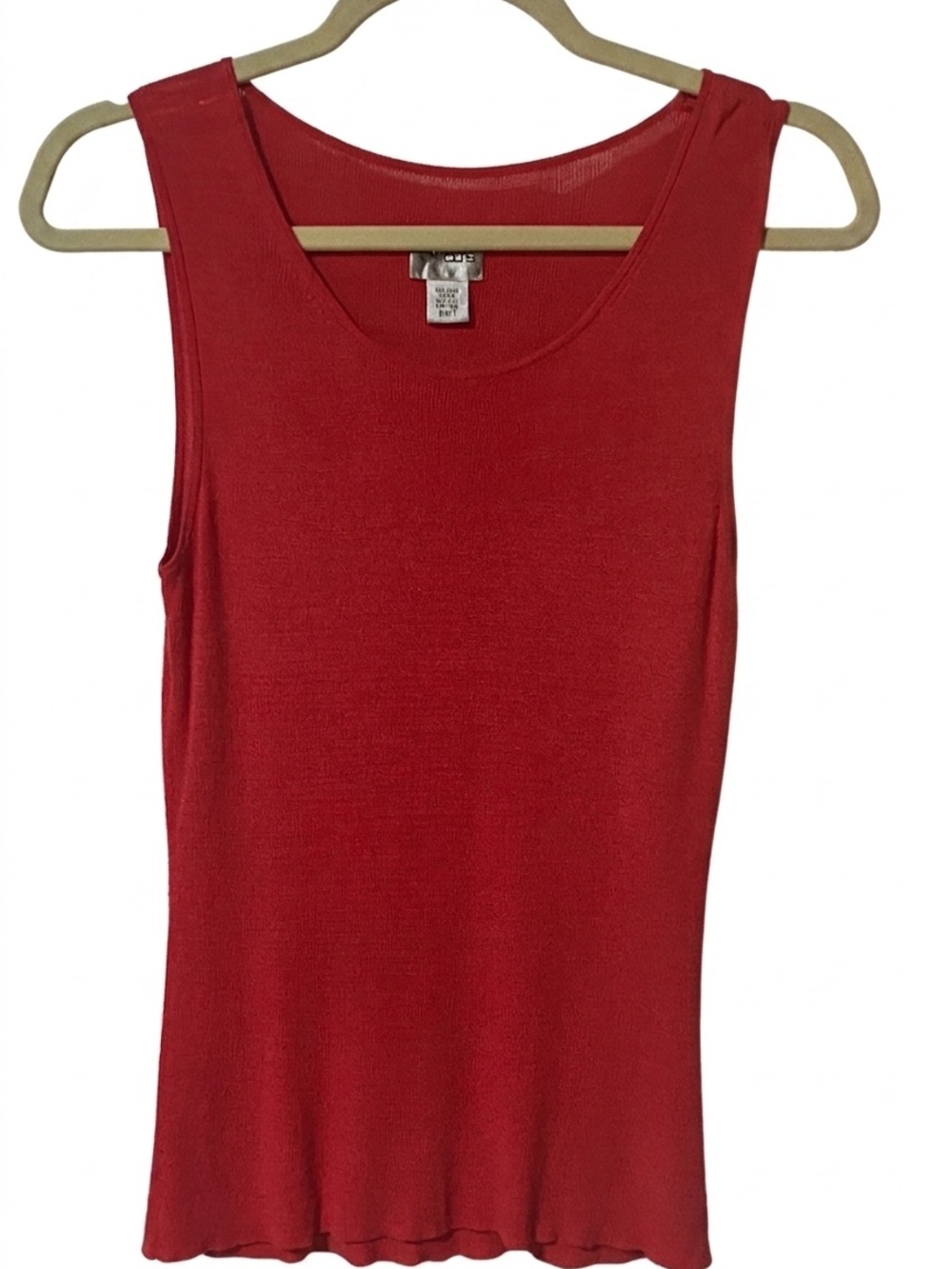 Chico’s Vibrant Red 100% Rayon Knit Tank Top - Scoop Neck - Size 1